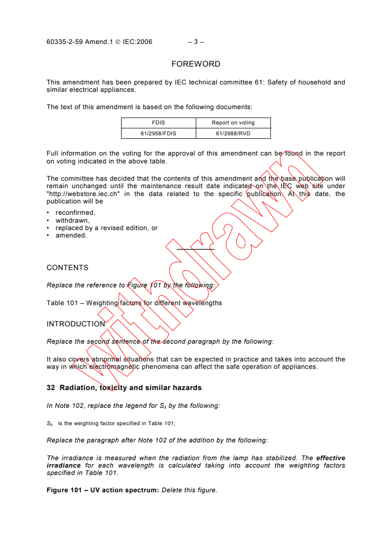 IEC 60335-2-59:2002/AMD1:2006 IEC 60335-2-59:2002/AMD1:2006 - Amendment 1 - Household and similar electrical appliances - Safety - Part 2-59: Particular requirements for insect killers - Page 3 preview