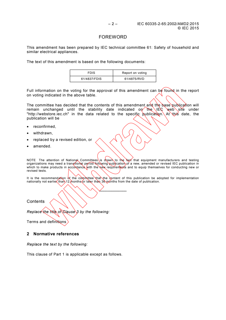 IEC 60335-2-65:2002/AMD2:2015 IEC 60335-2-65:2002/AMD2:2015 - Amendment 2 - Household and similar electrical appliances - Safety - Part 2-65: Particular requirements for air-cleaning appliances - Page 4 preview