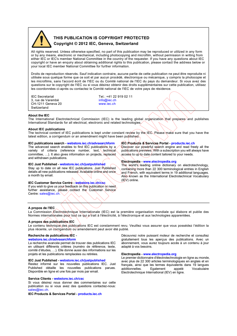 IEC 60335-2-69:2012 IEC 60335-2-69:2012 - Household and similar electrical appliances - Safety - Part 2-69: Particular requirements for wet and dry vacuum cleaners, including power brush, for commercial use
Released:2/22/2012 - Page 2 preview