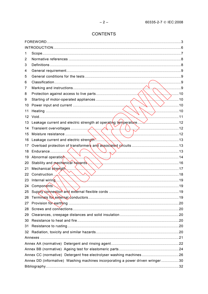 IEC 60335-2-7:2008 IEC 60335-2-7:2008 - Household and similar electrical appliances - Safety - Part 2-7: Particular requirements for washing machines
Released:6/23/2008 - Page 4 preview
