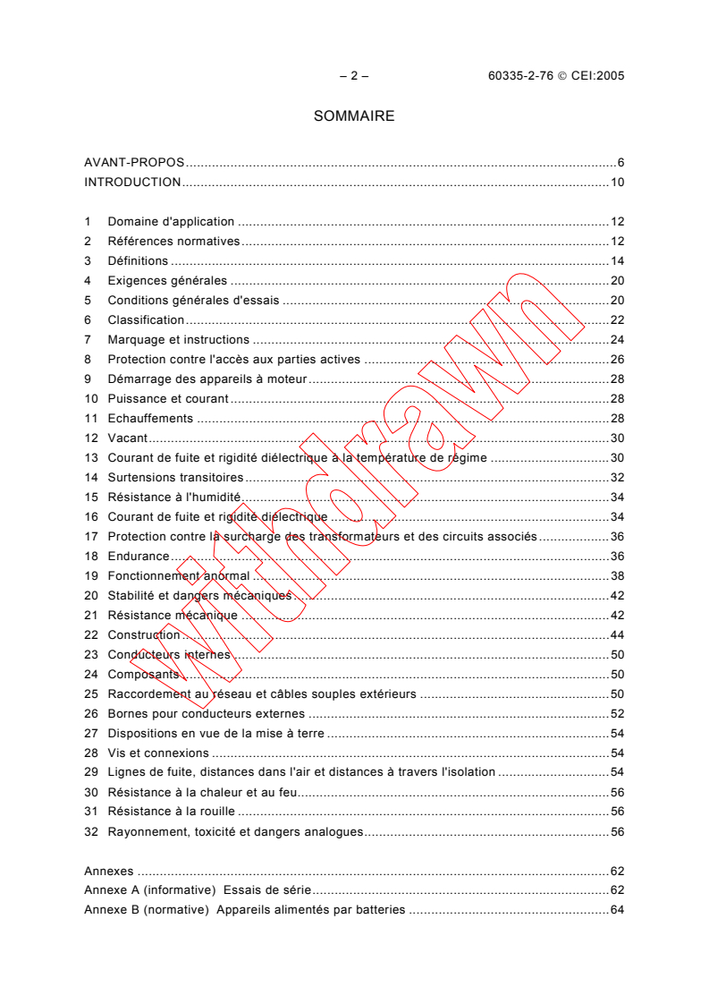 IEC 60335-2-76:2002 IEC 60335-2-76:2002 - Household and similar electrical appliances - Safety - Part 2-76: Particular requirements for electric fence energizers
Released:8/12/2002 - Page 4 preview