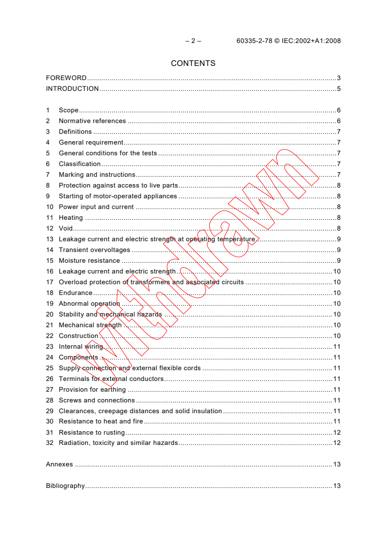 IEC 60335-2-78:2002 IEC 60335-2-78:2002+AMD1:2008 CSV - Household and similar electrical appliances - Safety - Part 2-78: Particular requirements for outdoor barbecues
Released:7/15/2008 - Page 4 preview