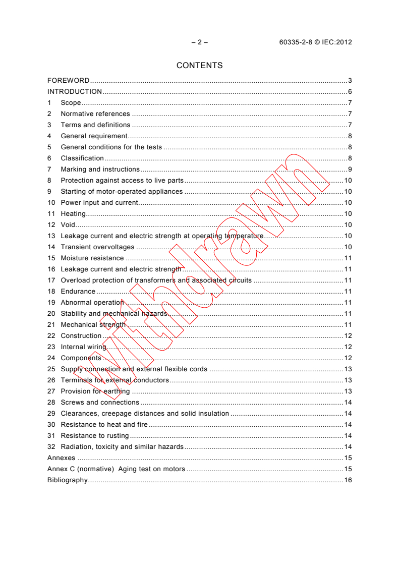 IEC 60335-2-8:2012 IEC 60335-2-8:2012 - Household and similar electrical appliances - Safety - Part 2-8: Particular requirements for shavers, hair clippers and similar appliances - Page 4 preview