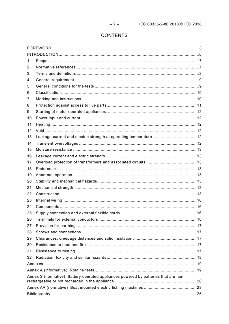 IEC 60335-2-86:2018 IEC 60335-2-86:2018 - Household and similar electrical appliances - Safety - Part 2-86: Particular requirements for electric fishing machines
Released:4/20/2018 - Page 4 preview