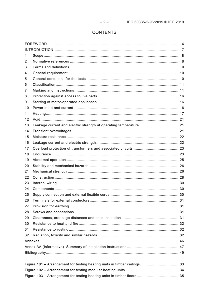 IEC 60335-2-96:2019 IEC 60335-2-96:2019 - Household and similar electrical appliances - Safety - Part 2-96: Particular requirements for flexible sheet heating elements for room heating - Page 4 preview