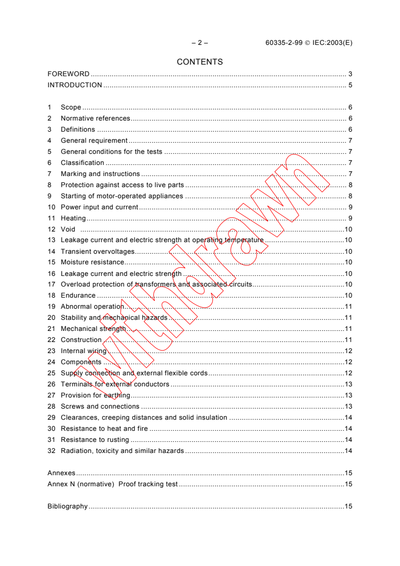 IEC 60335-2-99:2003 IEC 60335-2-99:2003 - Household and similar electrical appliances - Safety - Part 2-99: Particular requirements for commercial electric hoods - Page 4 preview