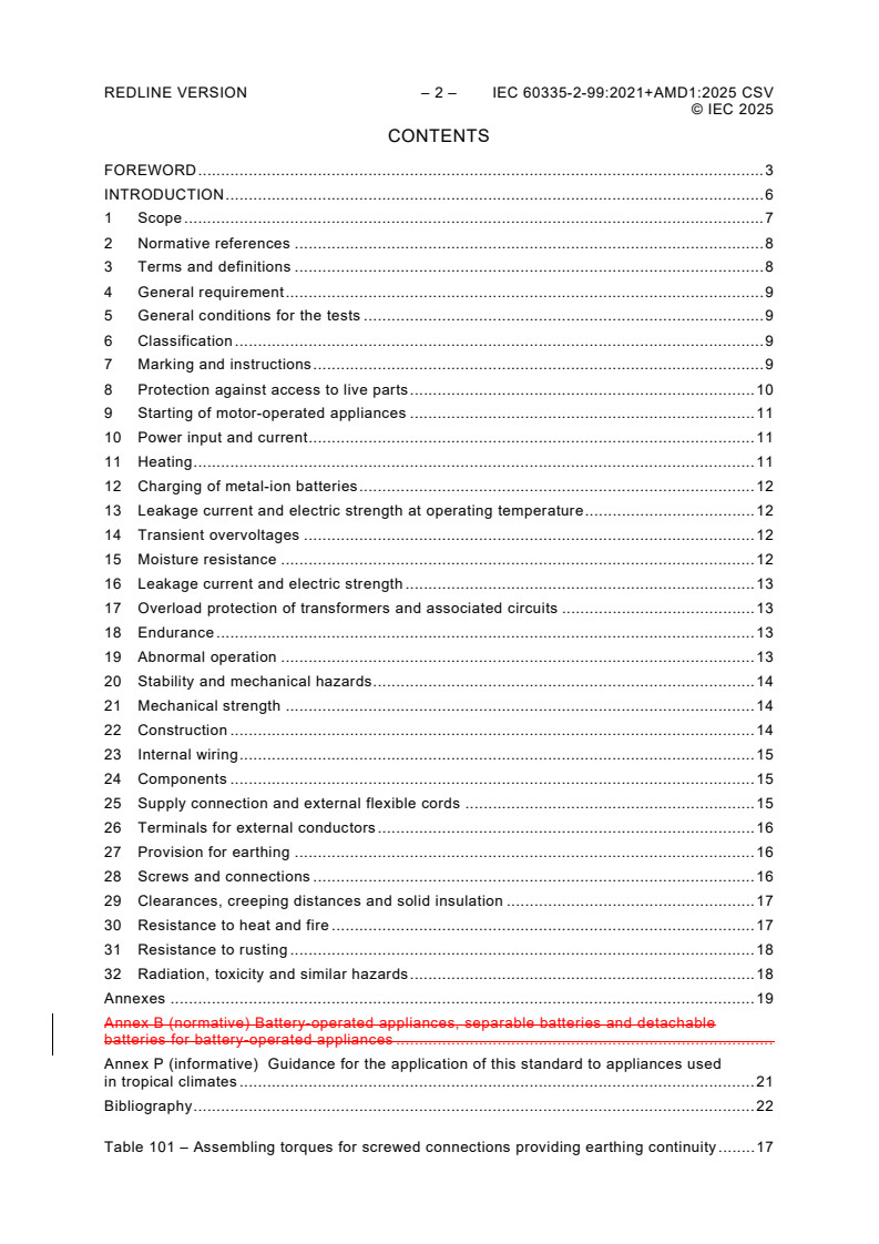 IEC 60335-2-99:2021 IEC 60335-2-99:2021+AMD1:2025 CSV - Household and similar electrical appliances - Safety - Part 2-99: Particular requirements for commercial electric hoods
Released:2/10/2025 - Page 4 preview