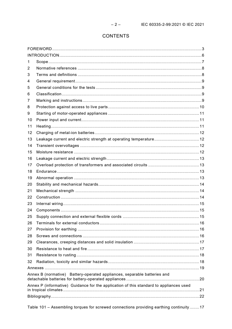 IEC 60335-2-99:2021 IEC 60335-2-99:2021 - Household and similar electrical appliances - Safety - Part 2-99: Particular requirements for commercial electric hoods
Released:11/12/2021 - Page 4 preview