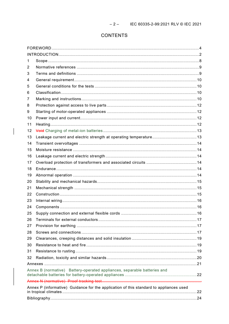 IEC 60335-2-99:2021 IEC 60335-2-99:2021 RLV - Household and similar electrical appliances - Safety - Part 2-99: Particular requirements for commercial electric hoods
Released:11/12/2021 - Page 4 preview