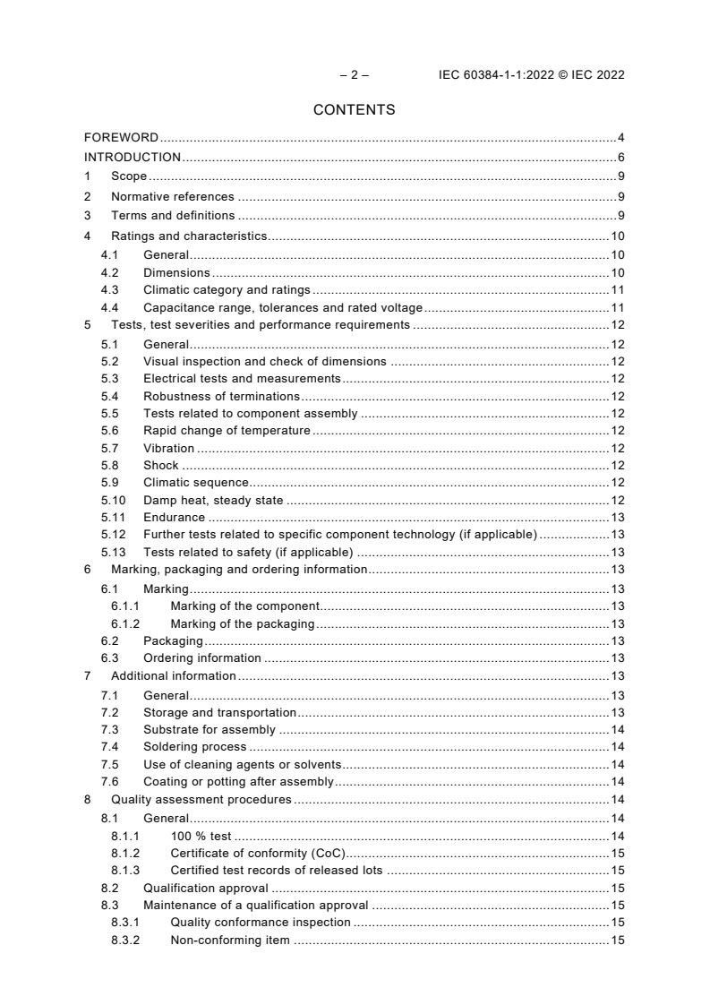 IEC 60384-1-1:2022 IEC 60384-1-1:2022 - Fixed capacitors for use in electronic equipment - Part 1-1: Generic blank detail specification
Released:7/20/2022 - Page 4 preview
