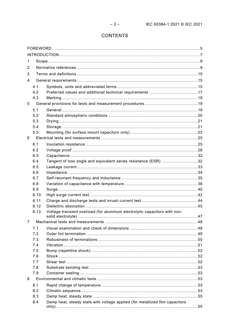 IEC 60384-1:2021 IEC 60384-1:2021 - Fixed capacitors for use in electronic equipment - Part 1: Generic specification
Released:7/16/2021 - Page 4 preview