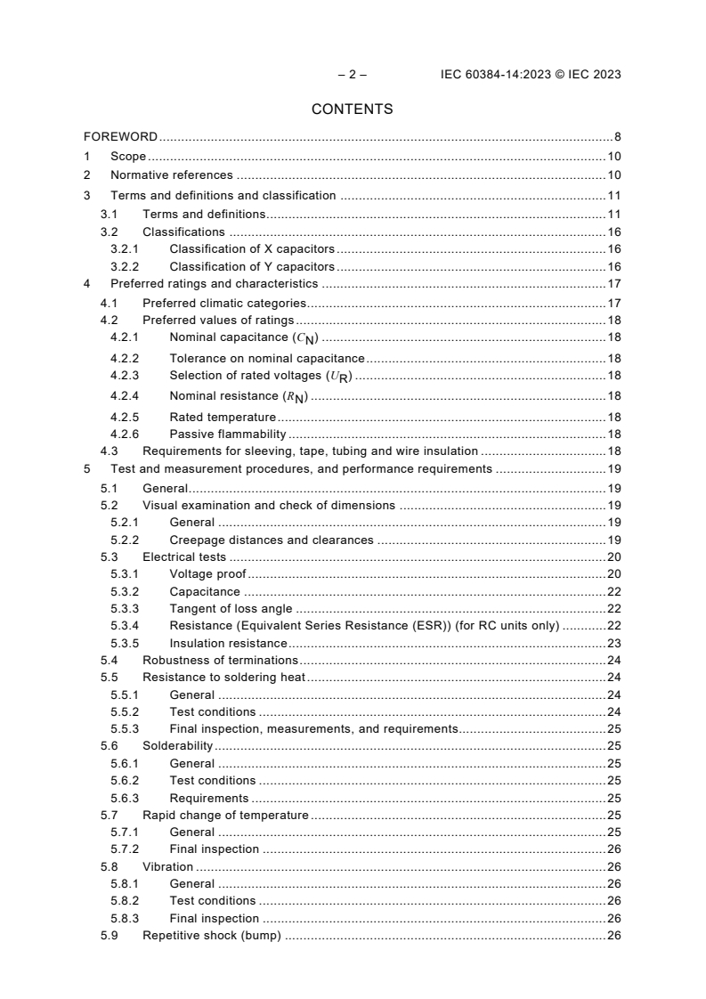 IEC 60384-14:2023 IEC 60384-14:2023 - Fixed capacitors for use in electronic equipment - Part 14: Sectional specification - Fixed capacitors for electromagnetic interference suppression and connection to the supply mains
Released:1/25/2023 - Page 4 preview