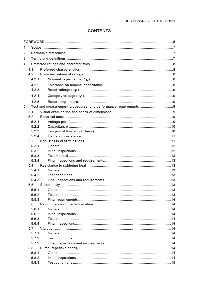 IEC 60384-2:2021 IEC 60384-2:2021 - Fixed capacitors for use in electronic equipment - Part 2: Sectional specification - Fixed metallized polyethylene terephthalate film dielectric DC capacitors
Released:4/12/2021 - Page 4 preview