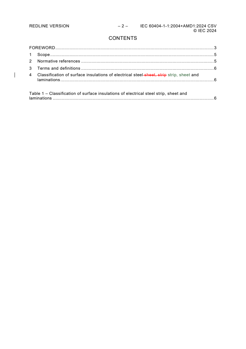 IEC 60404-1-1:2004 IEC 60404-1-1:2004+AMD1:2024 CSV - Magnetic materials - Part 1-1: Classification - Surface insulations of electrical steel strip, sheet and laminations
Released:7/12/2024 - Page 4 preview