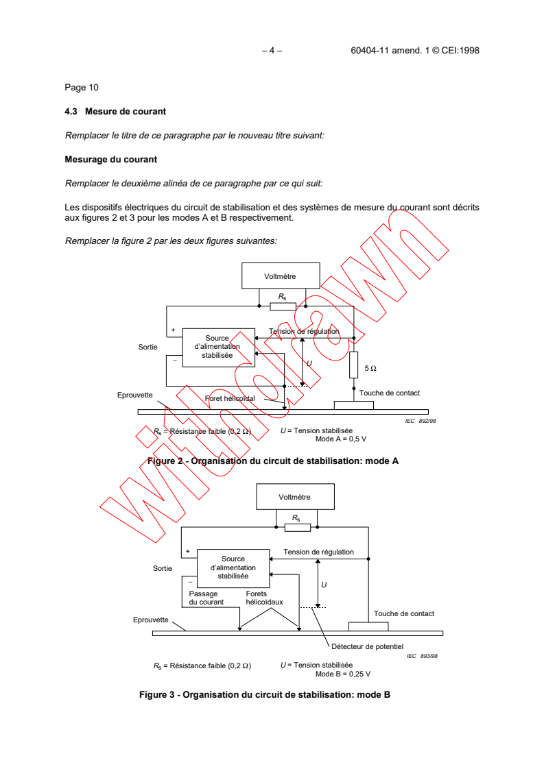 IEC 60404-11:1991/AMD1:1998 IEC 60404-11:1991/AMD1:1998 - Amendment 1 - Magnetic materials - Part 11: Method of test for the determination of surface insulation resistance of magnetic sheet and strip - Page 4 preview