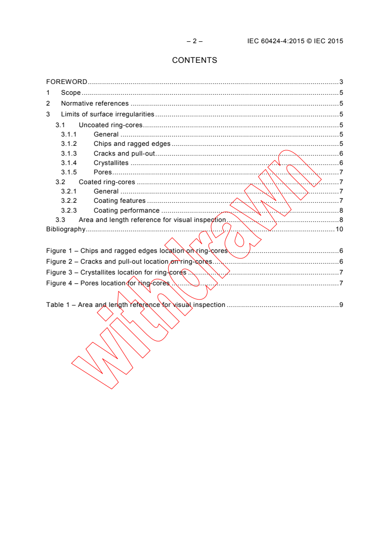 IEC 60424-4:2015 IEC 60424-4:2015 - Ferrite cores - Guidelines on the limits of surface irregularities - Part 4: Ring-cores
Released:12/4/2015 - Page 4 preview