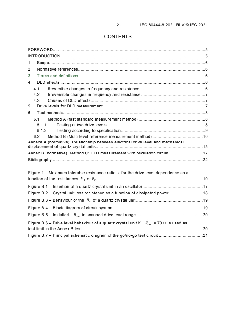 IEC 60444-6:2021 IEC 60444-6:2021 RLV - Measurement of quartz crystal unit parameters - Part 6: Measurement of drive level dependence (DLD)
Released:9/1/2021 - Page 4 preview