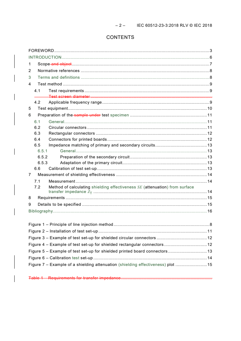 IEC 60512-23-3:2018 IEC 60512-23-3:2018 RLV - Connectors for electrical and electronic equipment - Tests and measurements - Part 23-3: Screening and filtering tests - Test 23c: Shielding effectiveness of connectors and accessories - Line injection method
Released:12/14/2018 - Page 4 preview