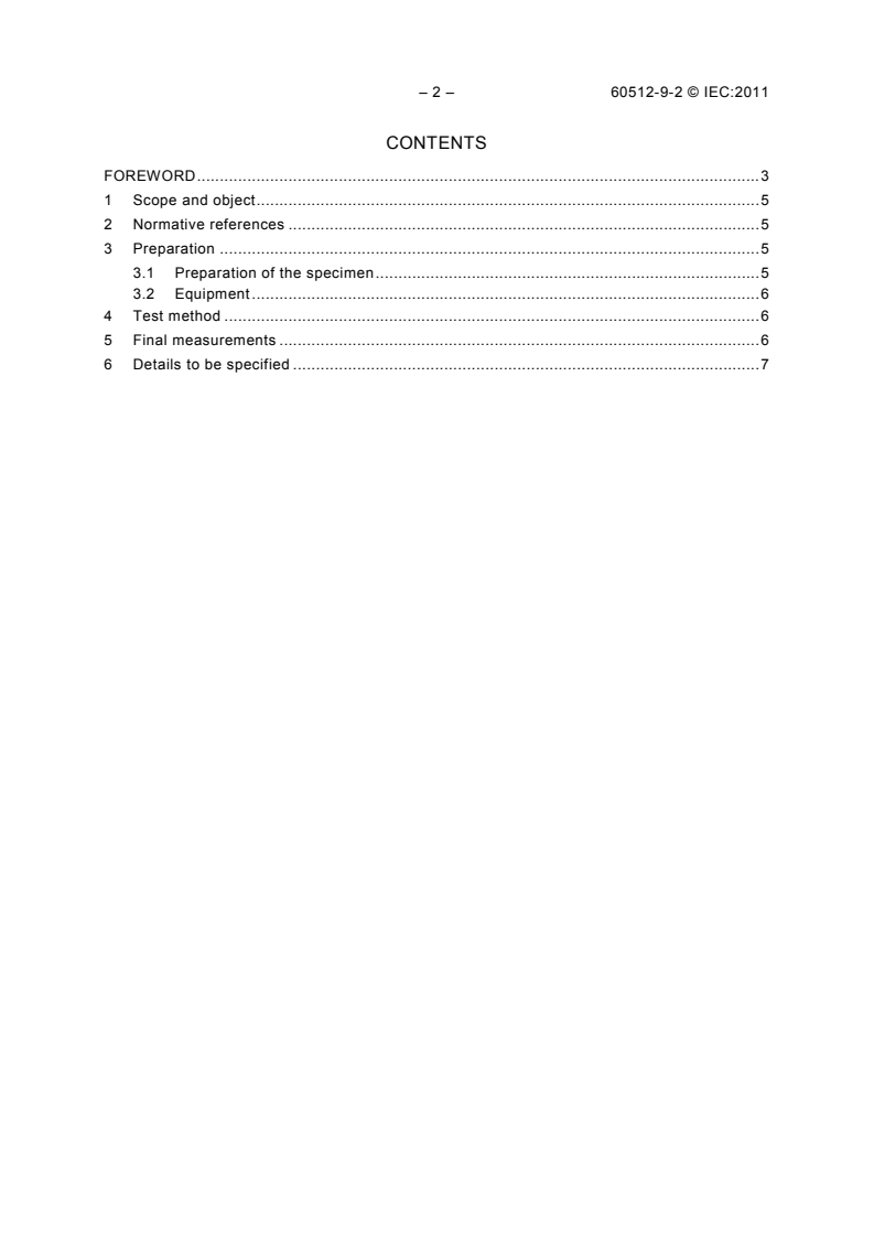 IEC 60512-9-2:2011 IEC 60512-9-2:2011 - Connectors for electronic equipment - Tests and measurements - Part 9-2: Endurance tests - Test 9b: Electrical load and temperature - Page 4 preview