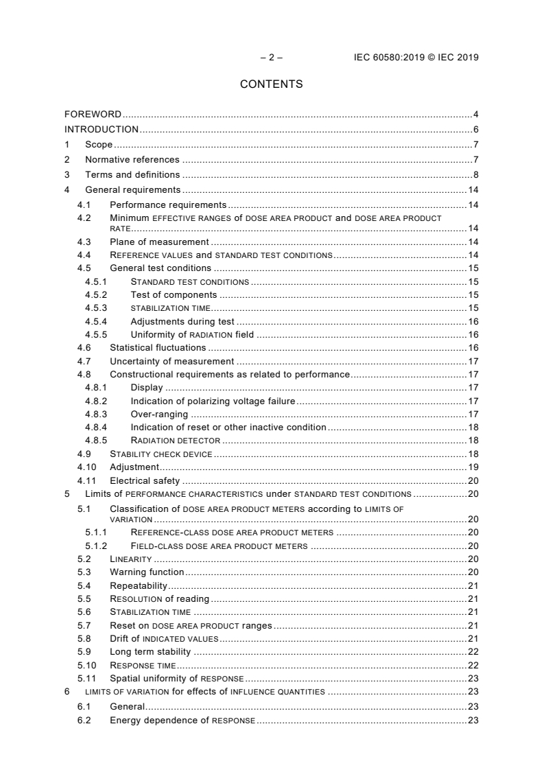 IEC 60580:2019 IEC 60580:2019 - Medical electrical equipment - Dose area product meters
Released:11/12/2019 - Page 4 preview