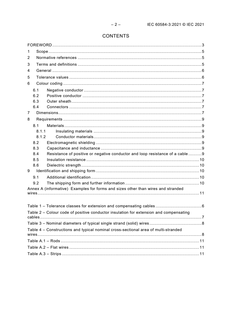 IEC 60584-3:2021 IEC 60584-3:2021 - Thermocouples - Part 3: Extension and compensating cables - Tolerances and identification system
Released:2/16/2021 - Page 4 preview