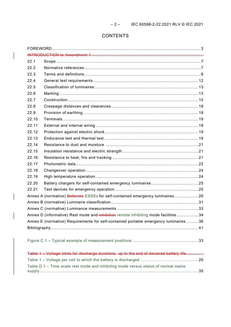 IEC 60598-2-22:2021 IEC 60598-2-22:2021 RLV - Luminaires - Part 2-22: Particular requirements - Luminaires for emergency lighting
Released:12/6/2021 - Page 4 preview