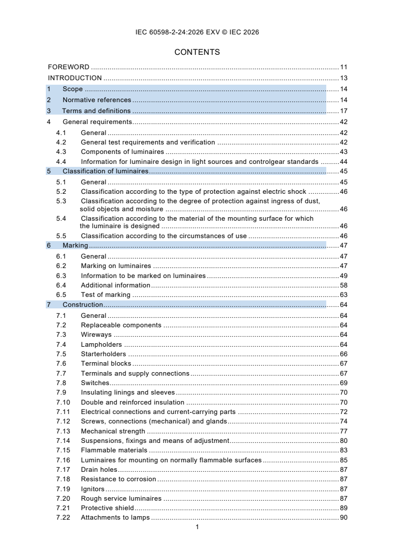 IEC 60598-2-24:2026 IEC 60598-2-24:2026 EXV - Luminaires - Part 2-24: Particular requirements - Luminaires with limited surface temperatures - Page 3 preview