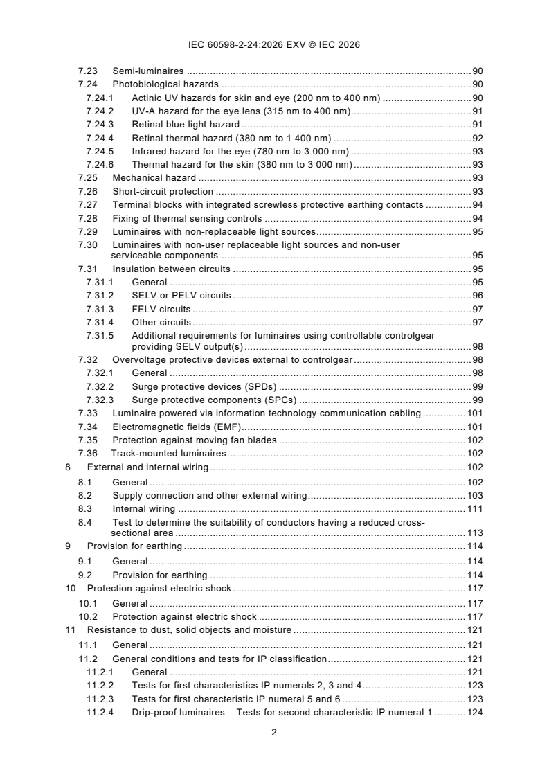 IEC 60598-2-24:2026 IEC 60598-2-24:2026 EXV - Luminaires - Part 2-24: Particular requirements - Luminaires with limited surface temperatures - Page 4 preview