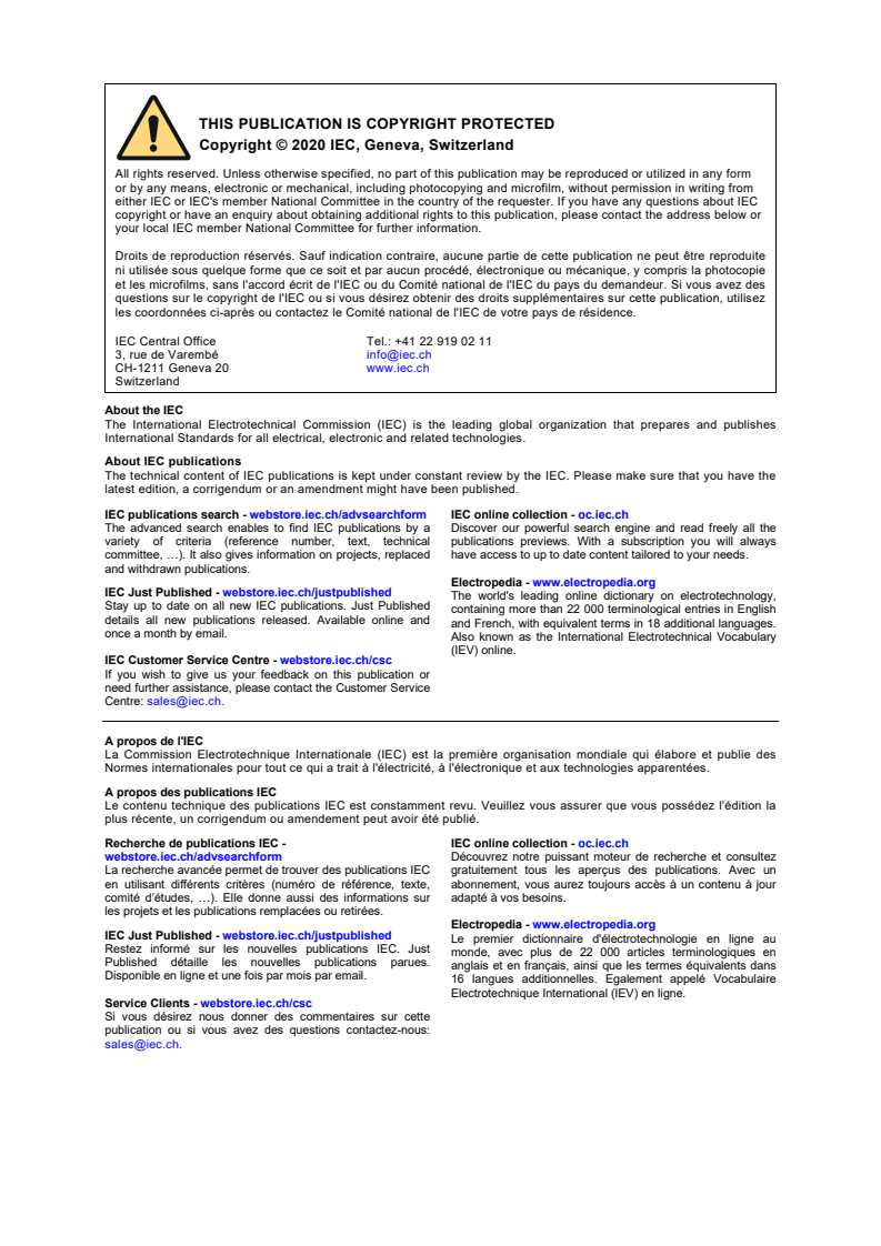 IEC 60601-1-8:2006/AMD2:2020 IEC 60601-1-8:2006/AMD2:2020 - Amendment 2 - Medical electrical equipment - Part 1-8: General requirements for basic safety and essential performance - Collateral Standard: General requirements, tests and guidance for alarm systems in medical electrical equipment and medical electrical systems
Released:7/23/2020 - Page 2 preview