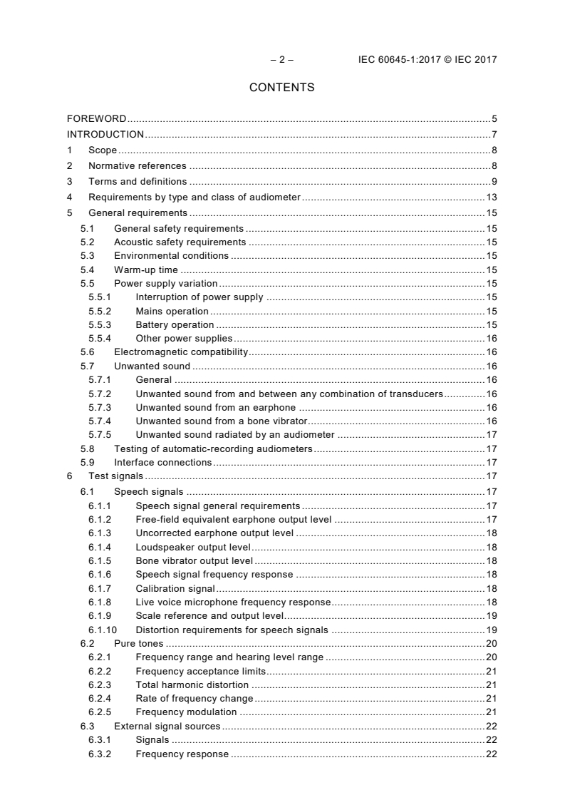 IEC 60645-1:2017 IEC 60645-1:2017 - Electroacoustics - Audiometric equipment - Part 1: Equipment for pure-tone and speech audiometry
Released:3/14/2017 - Page 4 preview