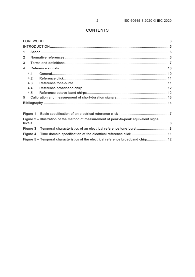 IEC 60645-3:2020 IEC 60645-3:2020 - Electroacoustics - Audiometric equipment - Part 3: Test signals of short duration
Released:9/29/2020 - Page 4 preview