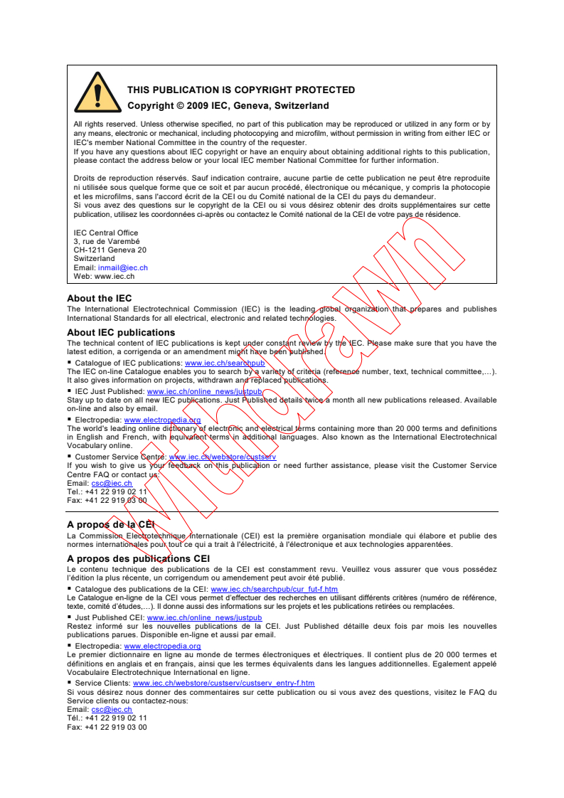 IEC 60669-2-1:2002 IEC 60669-2-1:2002+AMD1:2008 CSV - Switches for household and similar fixed electrical installations - Part 2-1: Particular requirements - Electronic switches
Released:1/28/2009 - Page 2 preview