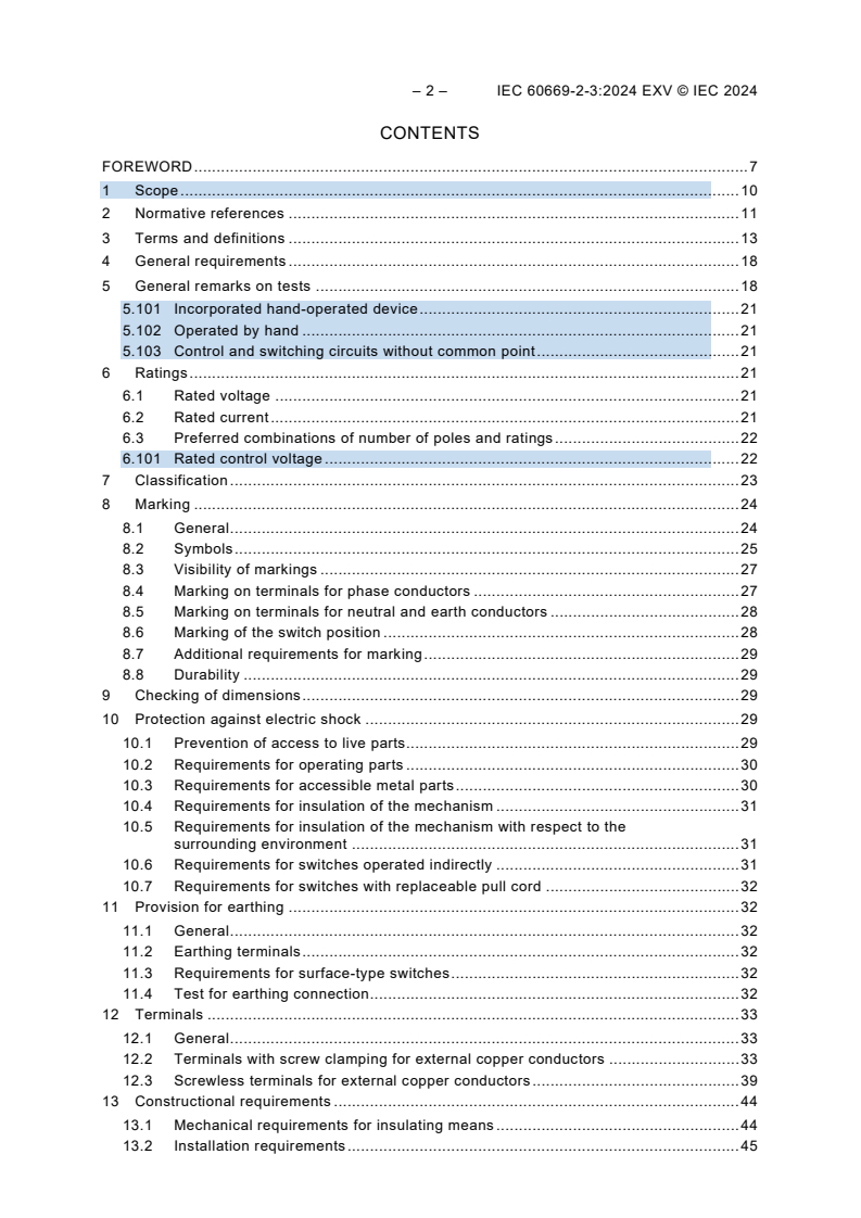 IEC 60669-2-3:2024 IEC 60669-2-3:2024 EXV - Switches for household and similar fixed electrical installations - Part 2-3: Particular requirements - Time-delay switches (TDS) - Page 4 preview
