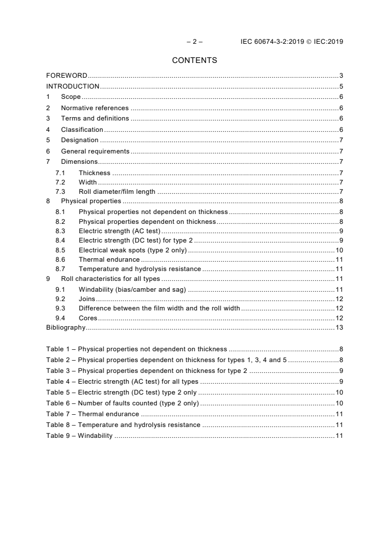 IEC 60674-3-2:2019 IEC 60674-3-2:2019 - Specification for plastic films for electrical purposes - Part 3: Specifications for individual materials - Sheet 2: Requirements for balanced biaxially oriented polyethylene terephthalate (PET) films used for electrical insulation
Released:1/16/2019 - Page 4 preview