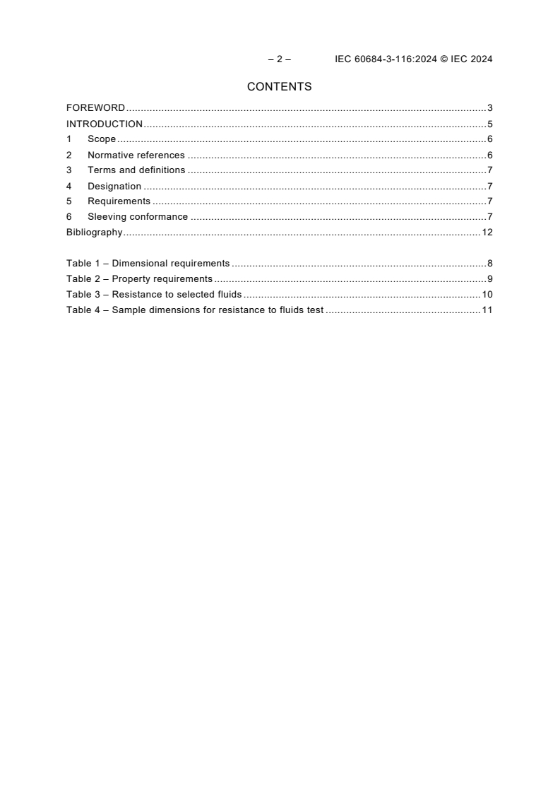 IEC 60684-3-116:2024 IEC 60684-3-116:2024 - Flexible insulating sleeving - Part 3: Specifications for individual types of sleeving - Sheets 116 and 117: Extruded polychloroprene, general purpose
Released:3/27/2024 - Page 4 preview