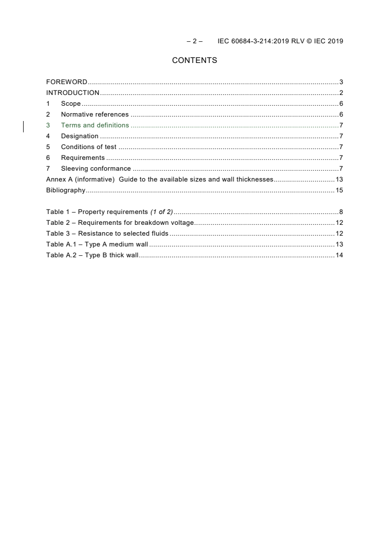 IEC 60684-3-214:2019 IEC 60684-3-214:2019 RLV - Flexible insulating sleeving - Part 3: Specifications for individual types of sleeving - Sheet 214: Heat-shrinkable, polyolefin sleeving, not flame retarded, thick and medium wall
Released:8/8/2019 - Page 4 preview