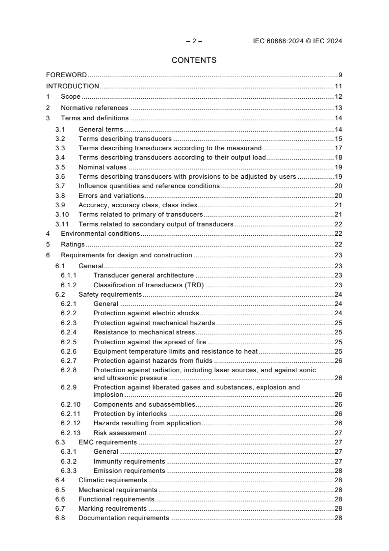 IEC 60688:2024 IEC 60688:2024 - Electrical measuring transducers for converting AC and DC electrical quantities to analogue or digital signals
Released:8/30/2024 - Page 4 preview