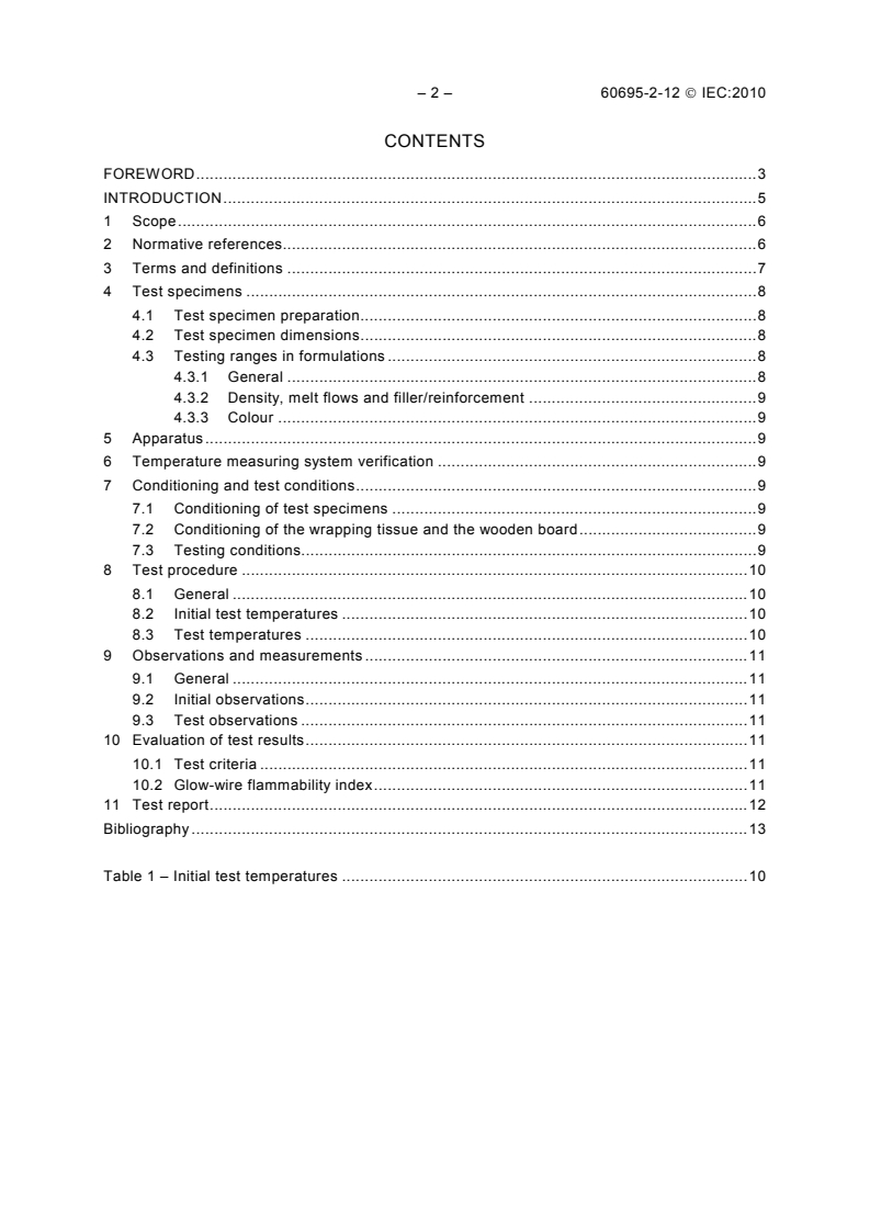 IEC 60695-2-12:2010 IEC 60695-2-12:2010 - Fire hazard testing - Part 2-12: Glowing/hot-wire based test methods - Glow-wire flammability index (GWFI) test method for materials
Released:10/11/2010 - Page 4 preview