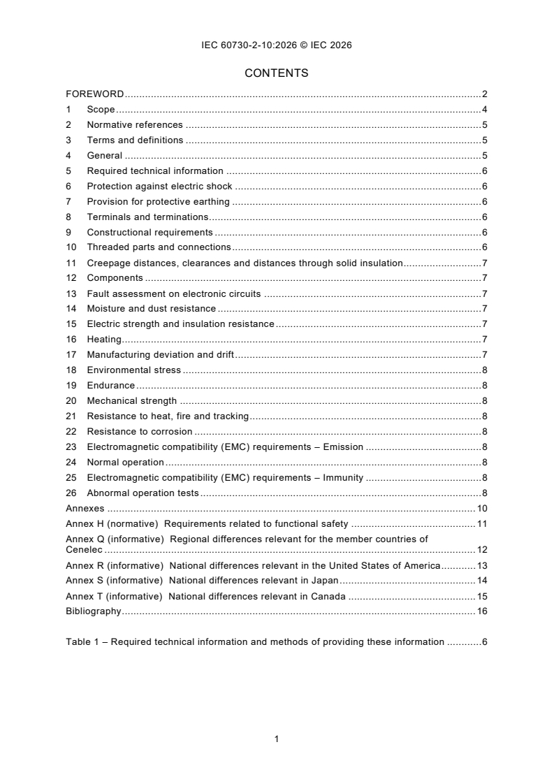 IEC 60730-2-10:2026 IEC 60730-2-10:2026 - Automatic electrical controls - Part 2-10: Particular requirements for motor-starting relays - Page 3 preview
