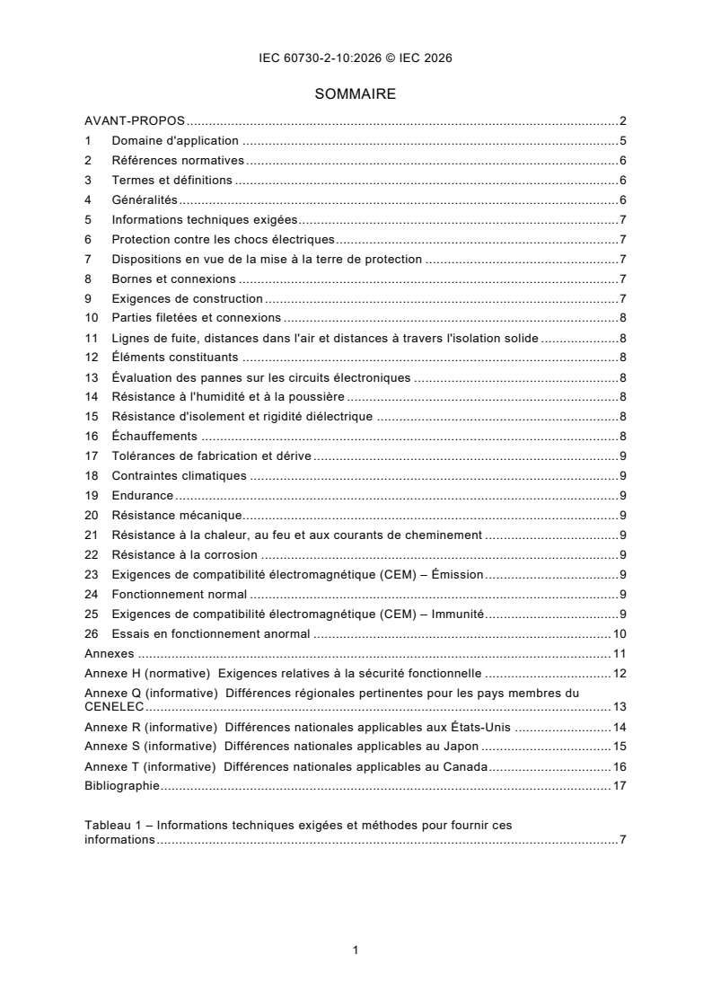 IEC 60730-2-10:2026 IEC 60730-2-10:2026 - Dispositifs de commande électrique automatiques - Partie 2-10: Exigences particulières pour les relais de démarrage de moteur - Page 3 preview