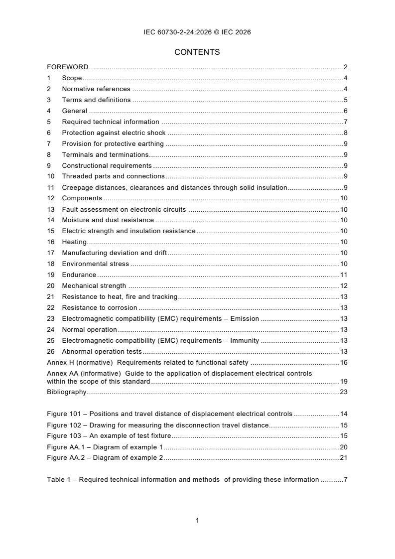 IEC 60730-2-24:2026 iec60730-2-24{ed1.0}en - IEC 60730-2-24:2026 - Automatic electrical controls - Part 2-24: Particular requirements for displacement electrical controls - Page 3 preview