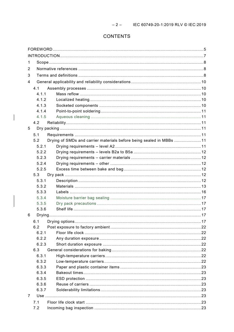 IEC 60749-20-1:2019 IEC 60749-20-1:2019 RLV - Semiconductor devices - Mechanical and climatic test methods - Part 20-1: Handling, packing, labelling and shipping of surface-mount devices sensitive to the combined effect of moisture and soldering heat
Released:6/26/2019 - Page 4 preview