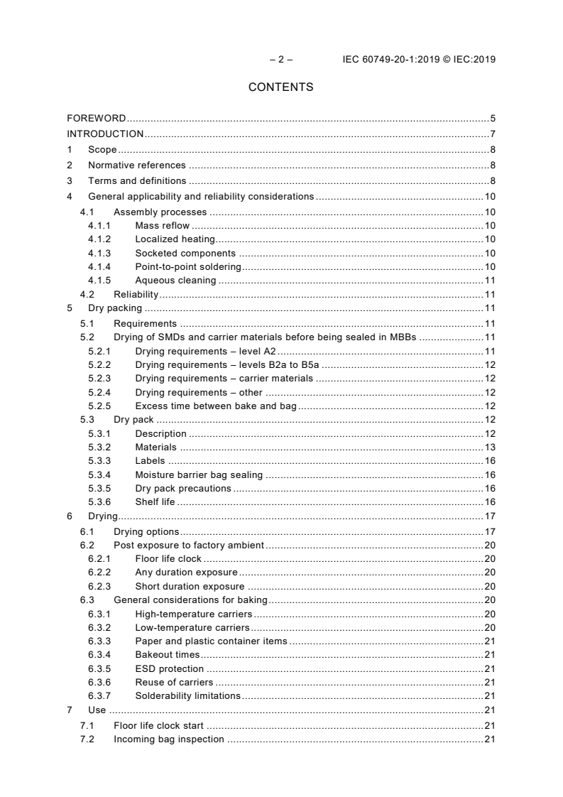 IEC 60749-20-1:2019 IEC 60749-20-1:2019 - Semiconductor devices - Mechanical and climatic test methods - Part 20-1: Handling, packing, labelling and shipping of surface-mount devices sensitive to the combined effect of moisture and soldering heat
Released:6/26/2019 - Page 4 preview