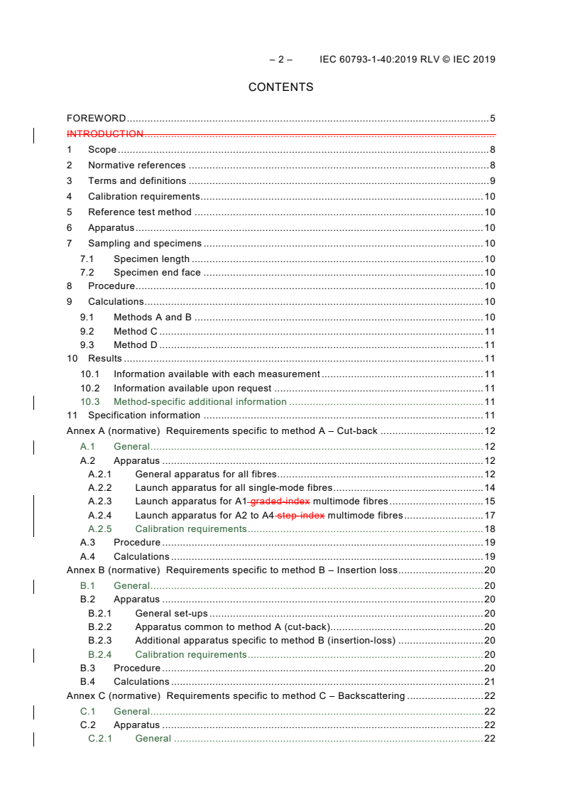 IEC 60793-1-40:2019 IEC 60793-1-40:2019 RLV - Optical fibres - Part 1-40: Attenuation measurement methods
Released:3/27/2019 - Page 4 preview