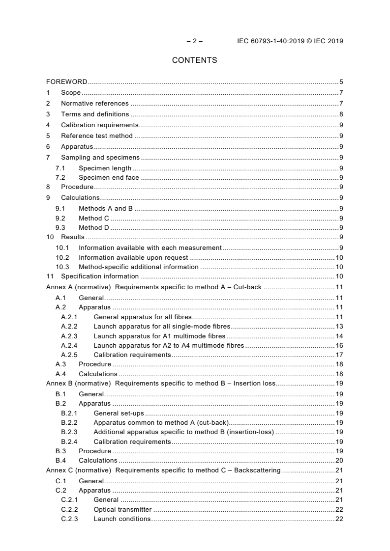 IEC 60793-1-40:2019 IEC 60793-1-40:2019 - Optical fibres - Part 1-40: Attenuation measurement methods
Released:3/27/2019 - Page 4 preview