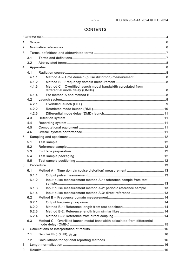 IEC 60793-1-41:2024 IEC 60793-1-41:2024 - Optical fibres - Part 1-41: Measurement methods and test procedures - Bandwidth
Released:4/19/2024 - Page 4 preview