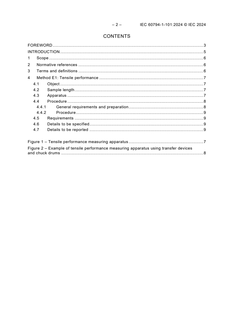 IEC 60794-1-101:2024 IEC 60794-1-101:2024 - Optical fibre cables - Part 1-101: Generic specification - Basic optical cable test procedures - Mechanical tests methods - Tensile, method E1
Released:5/15/2024 - Page 4 preview