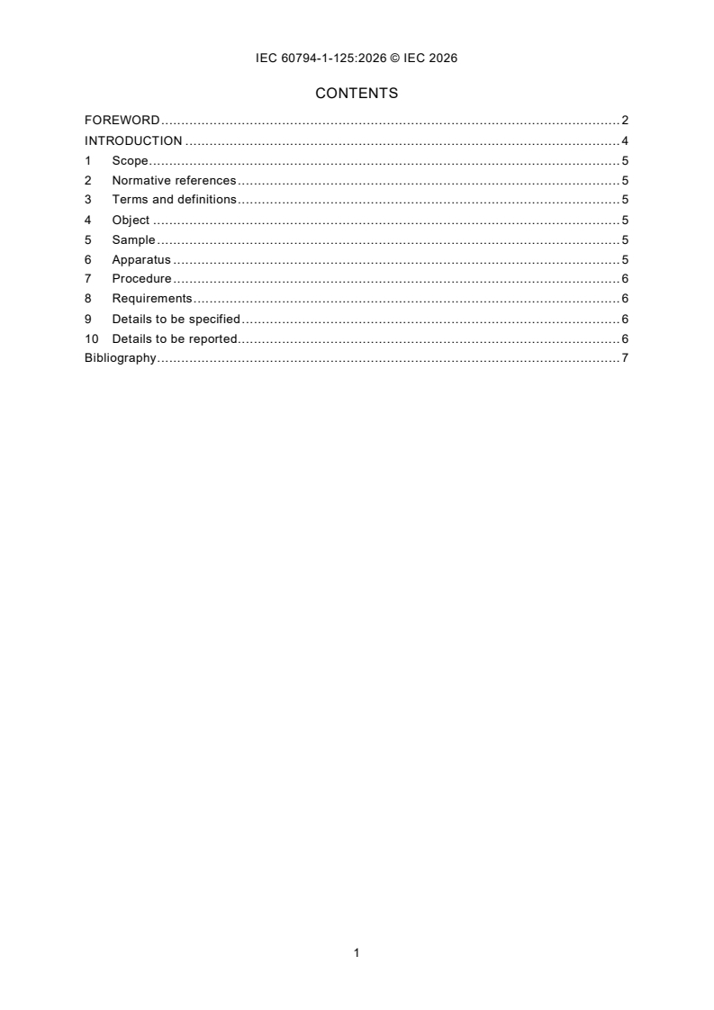 IEC 60794-1-125:2026 iec60794-1-125{ed1.0}en - Optical fibre cables - Part 1-125: Generic specification - Basic optical cable test procedures - Mechanical tests methods - Ripcord functional test, Method E25 - Page 3 preview