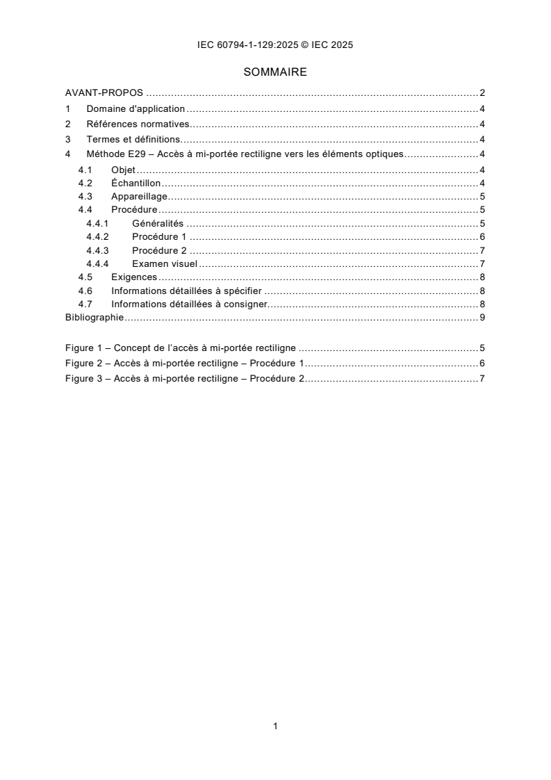 IEC 60794-1-129:2025 IEC 60794-1-129:2025 - Câbles à fibres optiques - Partie 1-129: Spécification générique - Procédures fondamentales d'essais des câbles optiques - Méthodes d'essais mécaniques - Accès à mi-portée rectiligne vers les éléments optiques, Méthode E29
Released:31. 10. 2025
Isbn:9782832708019 - Page 3 preview