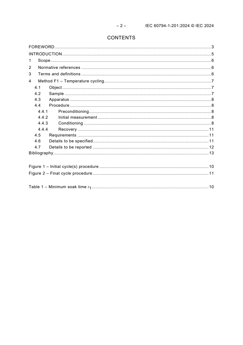 IEC 60794-1-201:2024 IEC 60794-1-201:2024 - Optical fibre cables - Part 1-201: Generic specification - Basic optical cable test procedures - Environmental test methods - Temperature cycling, method F1
Released:5/30/2024 - Page 4 preview